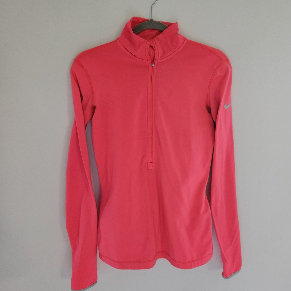 Nike Pro Dri-Fit Women's‎ Full Zip Athletic Pullover Jacket Neon Pink Small